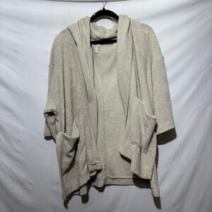Jolie Cream Oversized Cardigan Boxy Medium Pockets Cozycore Relaxation Lagenlook